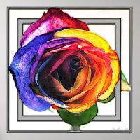 Surfen in der Regenbogen-Rose