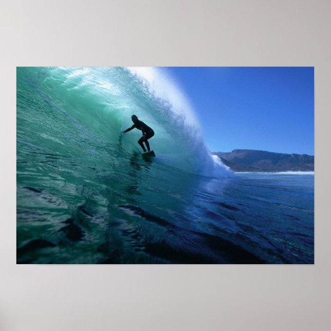 Surfen in der Tube Poster (Vorne)