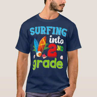 Surfen in der zweiten Klasse zurück zur zweiten Sc T-Shirt