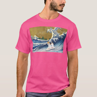 Surfen in einem Wave Wire Fox Terrier Lover T-Shirt