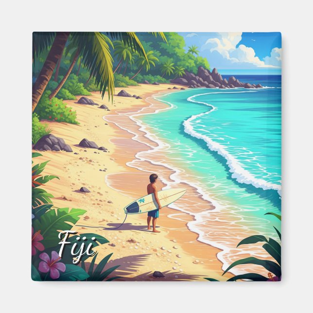 Surfen in Fidschi Magnet (Vorne)