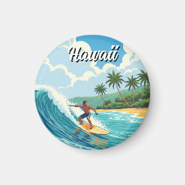 Surfen in Hawaii Magnet