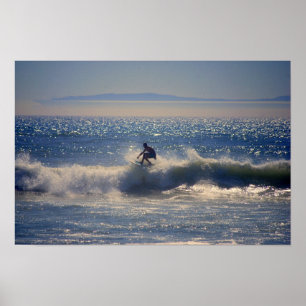 Surfen in Huntington Beach, Kalifornien Poster