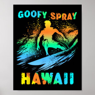 Surfen in Kalifornien Lustiger Goofy Foot Grafik S Poster
