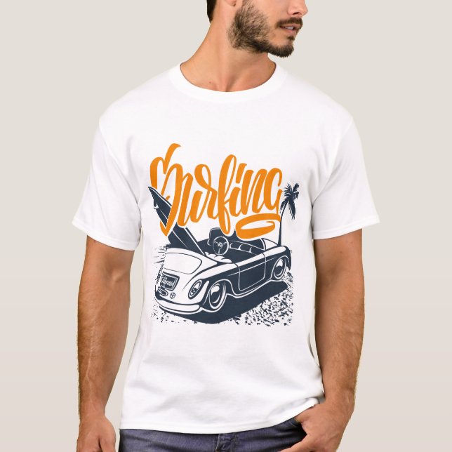 Surfen in Kalifornien T-Shirt (Vorderseite)