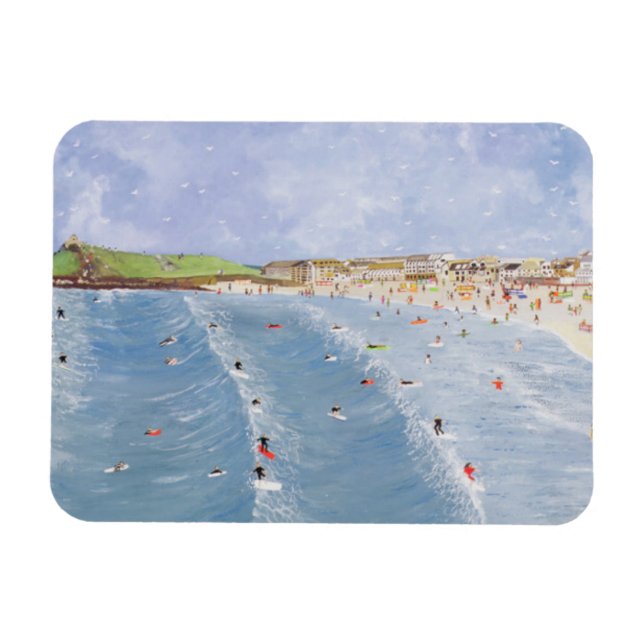 Surfen in Porthmeor Magnet (Horizontal)