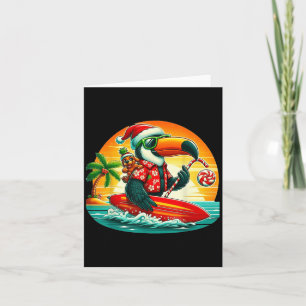 Surfen in Santa Toucan und lustiger Hund Tropical  Karte