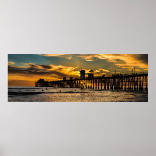 Surfen in Südkalifornien Poster