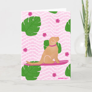 Surfen Insel Yellow Dog gefaltete Karte