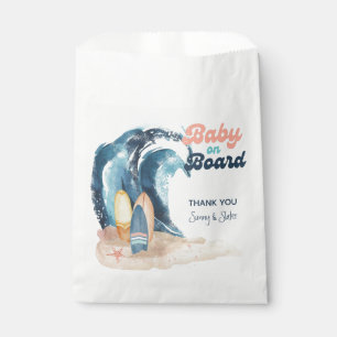 Surfen ist auf   Beach Baby an Bord Babydusche Geschenktütchen