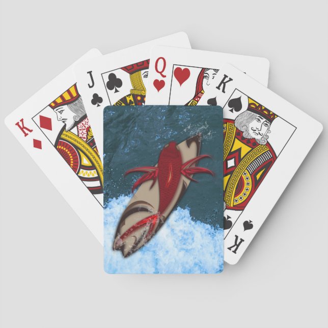 Surfen ist auf spielkarten (Rückseite)