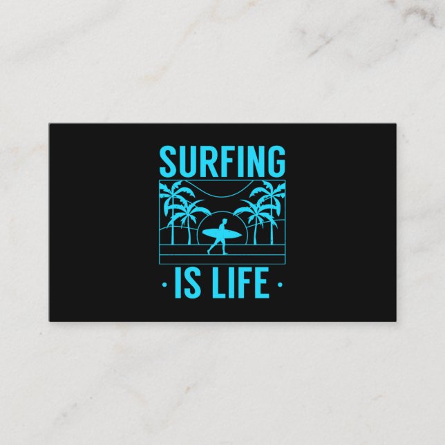 Surfen ist Leben Visitenkarte (Vorderseite)