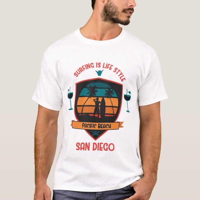 Surfen ist Lebensstil T-Shirt (Vorderseite)