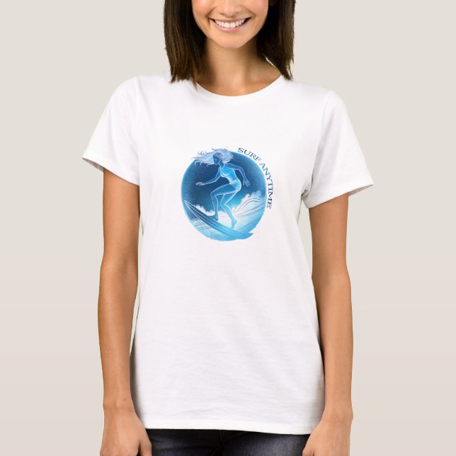 Surfen jederzeit T-Shirt (Vorderseite)