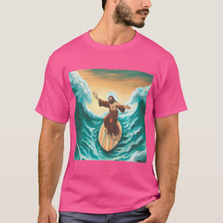 Surfen Jesus Funny T-Shirt