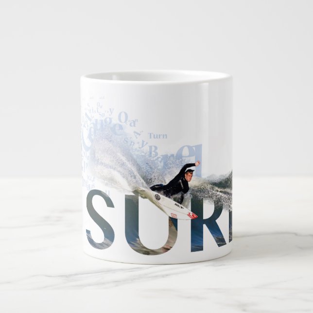 Surfen Jumbo-Tasse (Vorderseite)