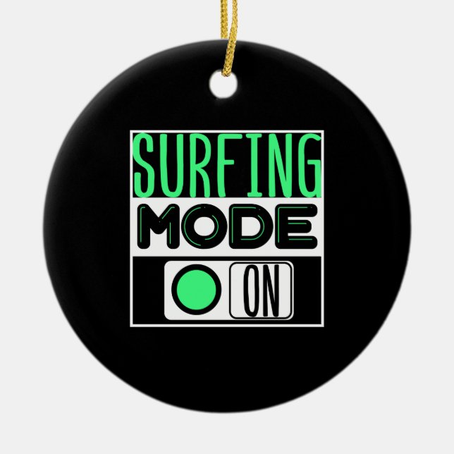 Surfen Keramik Ornament (Vorne)