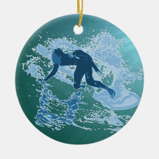 Surfen Keramikornament (Vorne)