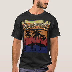 Surfen klassischer Surfer Sommerferien T-Shirt