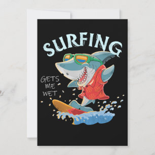 Surfen lässt mich nass Hai Geschenke Feiertagskarte