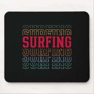 Surfen Lustiger mehrschichtiger Text Surfer Coach Mousepad