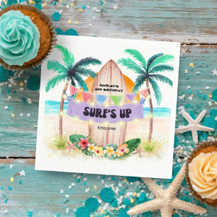 Surfen & Meer   Surf's Up Tropical Beach Party Serviette