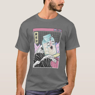 Surfen Milk Carton Kanagawa Wave Kawaii Anime Vap T-Shirt