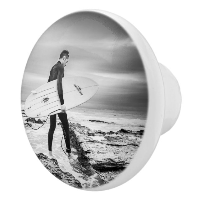 Surfen mit Boot auf Beach Keramik Knock Keramikknauf (Rechts)