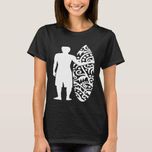 Surfen mit Surfbrett T-Shirt