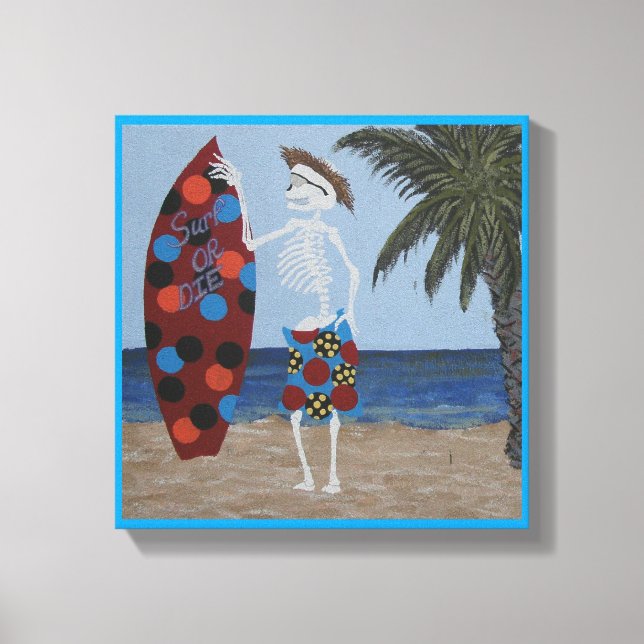 Surfen oder die leinwanddruck (Vorderseite)