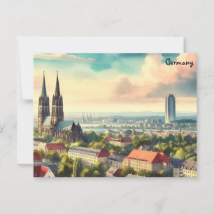 Surfen Old Art Vintage Reise berlin Deutschland St Postkarte