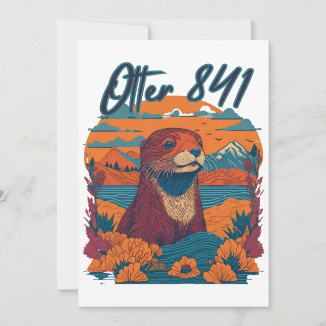 Surfen Otter 841 Otter My Way California Sea Otte Einladung (Vorderseite)