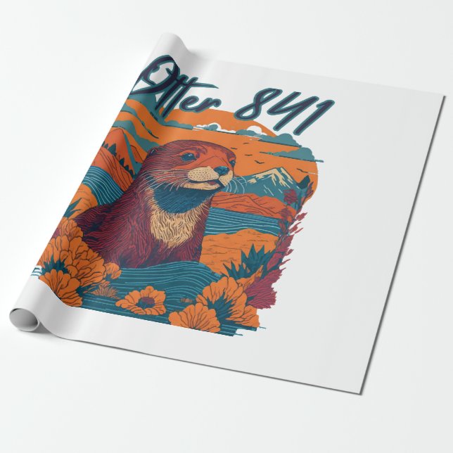 Surfen Otter 841 Otter My Way California Sea Otte Geschenkpapier (Ungerollt)