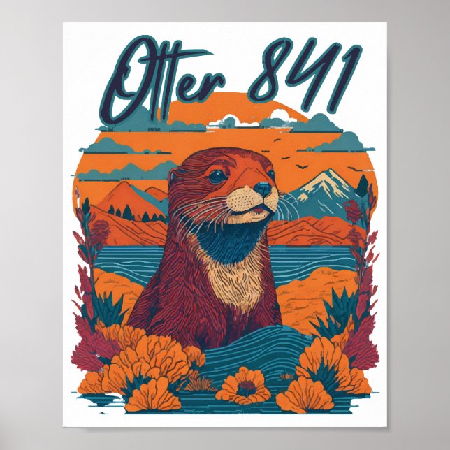 Surfen Otter 841 Otter My Way California Sea Otte Poster (Vorne)