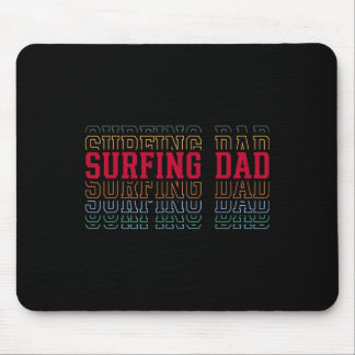 Surfen Papa Lustiger Schichttext Vater Coach Surfe Mousepad