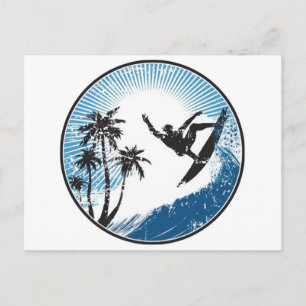 Surfen Postkarte