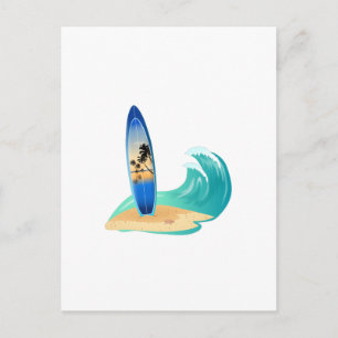 Surfen Postkarte