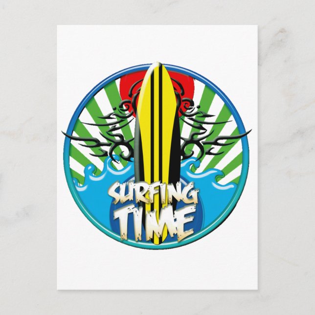 Surfen Postkarte (Vorderseite)