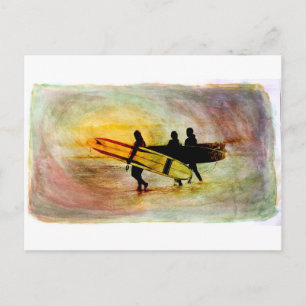 Surfen Postkarte