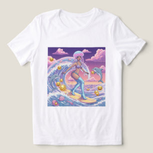 Surfen Quallen Queen T-Shirt 🌊 🧜 ‍ ♀️ Tri-Blend Shirt