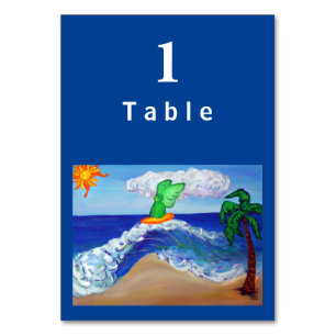 Surfen Raphael Angel Custom Table Cards Tischnummer