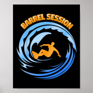Surfen Rrel Welle Tubing Westküste Socal Norcal S Poster