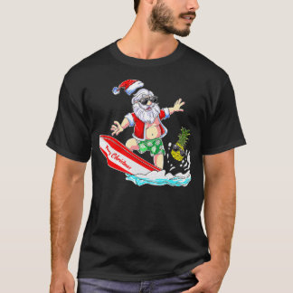 Surfen Santa Beach Sommerferien Weihnachten in J T-Shirt