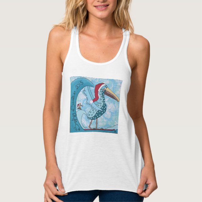 SURFEN SANTAS 2015 FRAUEN TANK TOP (Vorderseite)