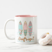 Surfen Sie auf Surfbrett Beach Tasse