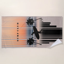 Surfen Sie bei Sonnenuntergang in den Strand | Sur Strandtuch