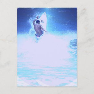 Surfen Sie Big Waves Postkarte