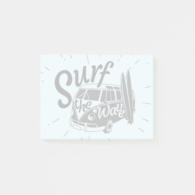 Surfen Sie die Welle Post-it Klebezettel (Vorderseite)