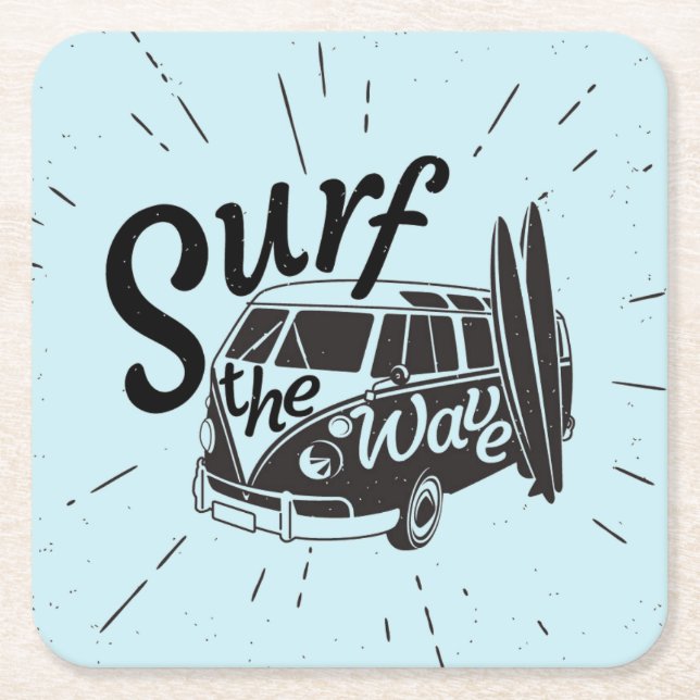 Surfen Sie die Welle Rechteckiger Pappuntersetzer (Vorderseite)