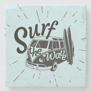 Surfen Sie die Welle Steinuntersetzer